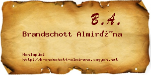Brandschott Almiréna névjegykártya